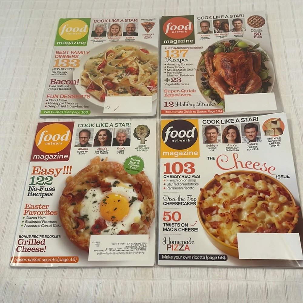 Food Network magazines bundle of 4 2011 2012 2013